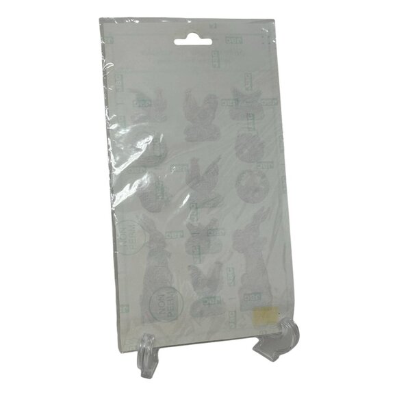 Vintage German Stickers Scrapbook Easter Bunny Hen EF Art No. 8073 Glanzbilder - Picture 9 of 10